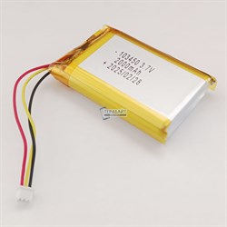 Аккумулятор 3.7v 2000mAh 3pin 3 провода + разъем (фишка) коннектор 103450 Li-Pol универсальная аккумуляторная батарея 10x34x50 - фото 184768