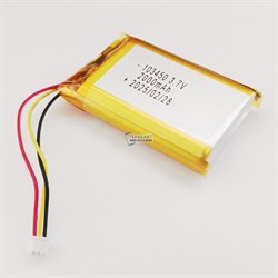 Аккумулятор 3.7v 2000mAh 3pin 3 провода + разъем (фишка) коннектор 103450 Li-Pol универсальная аккумуляторная батарея 10x34x50 - фото 184769