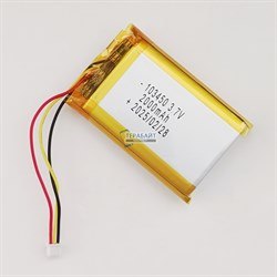 Аккумулятор 3.7v 2000mAh 3pin 3 провода + разъем (фишка) коннектор 103450 Li-Pol универсальная аккумуляторная батарея 10x34x50 - фото 184771