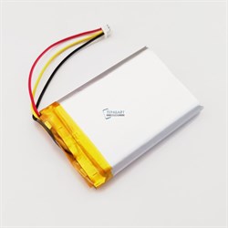 Аккумулятор 3.7v 1300mAh 3pin 3 провода + разъем (фишка) коннектор 603450 Li-Pol универсальная аккумуляторная батарея 6x34x50 - фото 184883