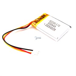 Аккумулятор 3.7v 600mAh 3pin 3 провода + разъем (фишка) коннектор 602535 Li-Pol универсальная аккумуляторная батарея 6x25x35 - фото 185072