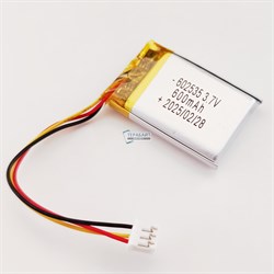 Аккумулятор 3.7v 600mAh 3pin 3 провода + разъем (фишка) коннектор 602535 Li-Pol универсальная аккумуляторная батарея 6x25x35 - фото 185075