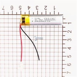 Аккумулятор 3.7v 360mAh 2pin 2 провода 701247 Li-Pol универсальная аккумуляторная батарея 7x12x47 - фото 185197
