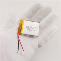 Аккумулятор 3.7v 1500mAh 2 pin 2 провода 604050 Li-Pol универсальная аккумуляторная батарея 6x40x50 - фото 185255