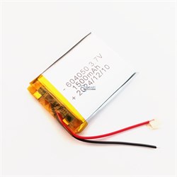 Аккумулятор 3.7v 1500mAh 2 pin 2 провода 604050 Li-Pol универсальная аккумуляторная батарея 6x40x50 - фото 185259