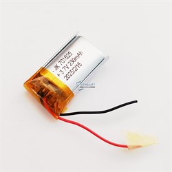 Аккумулятор 3.7v 230mAh 2 pin 2 провода 701525 Li-Pol универсальная аккумуляторная батарея 7x15x25 - фото 185280