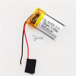 Аккумулятор 3.7v 250mAh 2 pin 2 провода 801525 Li-Pol универсальная аккумуляторная батарея 8x15x25 - фото 185306
