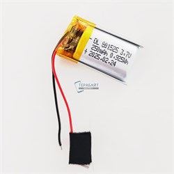 Аккумулятор 3.7v 250mAh 2 pin 2 провода 801525 Li-Pol универсальная аккумуляторная батарея 8x15x25 - фото 185307