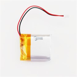 Аккумулятор 3.7v 700mAh 2 pin 2 провода + разъем (фишка) коннектор 902530 Li-Pol универсальная аккумуляторная батарея 9x25x30 - фото 185351