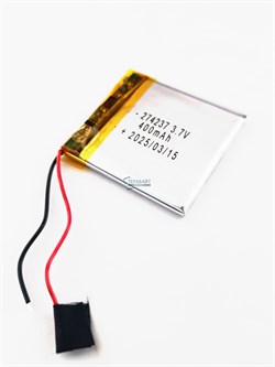 Аккумулятор 3.7v 400mAh 2 pin 2 провода 274237 Li-Pol универсальная аккумуляторная батарея 2.7x42x37 - фото 185536