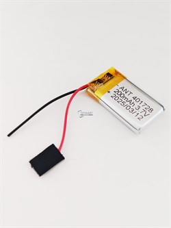 Аккумулятор 3.7v 200mAh 2 pin 2 провода 401728 Li-Pol универсальная аккумуляторная батарея 4x17x28 - фото 185573