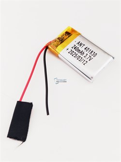 Аккумулятор 3.7v 240mAh 2 pin 2 провода 401830 Li-Pol универсальная аккумуляторная батарея 4x18x30 - фото 185609