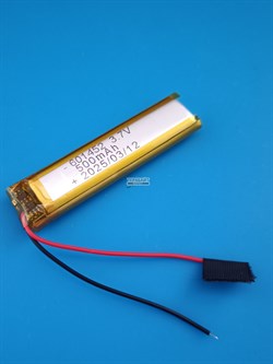 Аккумулятор 3.7v 500mAh 2 pin 2 провода 601452 Li-Pol универсальная аккумуляторная батарея 6x14x52 - фото 185633