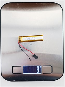 Аккумулятор 3.7v 500mAh 2 pin 2 провода 601452 Li-Pol универсальная аккумуляторная батарея 6x14x52 - фото 185638