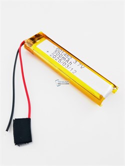 Аккумулятор 3.7v 500mAh 2 pin 2 провода 601452 Li-Pol универсальная аккумуляторная батарея 6x14x52 - фото 185640