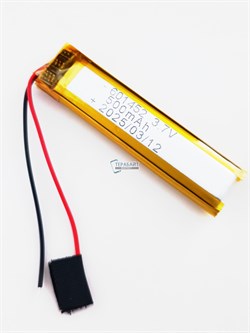 Аккумулятор 3.7v 500mAh 2 pin 2 провода 601452 Li-Pol универсальная аккумуляторная батарея 6x14x52 - фото 185642