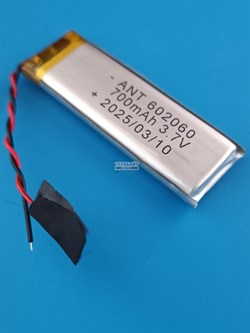 Аккумулятор 3.7v 700mAh 2 pin 2 провода 602060 Li-Pol универсальная аккумуляторная батарея 6x20x60 - фото 185666