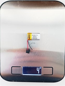 Аккумулятор 3.7v 200mAh 2 pin 2 провода 601525 Li-Pol универсальная аккумуляторная батарея 6x15x25 - фото 185704