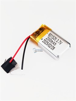 Аккумулятор 3.7v 200mAh 2 pin 2 провода 601525 Li-Pol универсальная аккумуляторная батарея 6x15x25 - фото 185711