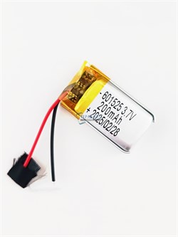 Аккумулятор 3.7v 200mAh 2 pin 2 провода 601525 Li-Pol универсальная аккумуляторная батарея 6x15x25 - фото 185714