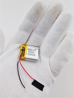 Аккумулятор 3.7v 450mAh 3 pin 3 провода 802525 Li-Pol универсальная аккумуляторная батарея 8x25x25 - фото 185733