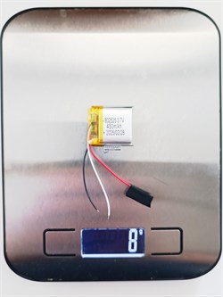Аккумулятор 3.7v 450mAh 3 pin 3 провода 802525 Li-Pol универсальная аккумуляторная батарея 8x25x25 - фото 185735