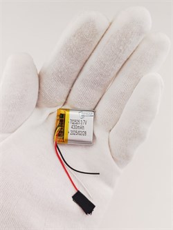 Аккумулятор 3.7v 430mAh 3 pin 3 провода 702525 Li-Pol универсальная аккумуляторная батарея 7x25x25 - фото 185752
