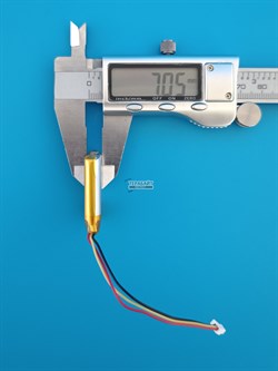 Аккумулятор 3.7v 700mAh 3 pin 3 провода + разъем (фишка) коннектор 753030 Li-Pol универсальная аккумуляторная батарея 7.5x30x30 - фото 185977