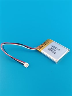 Аккумулятор 3.7v 240mAh 3 pin 3 провода + разъем (фишка) коннектор 382530 Li-Pol универсальная аккумуляторная батарея 3.8x25x30 - фото 186889