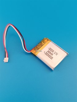 Аккумулятор 3.7v 240mAh 3 pin 3 провода + разъем (фишка) коннектор 382530 Li-Pol универсальная аккумуляторная батарея 3.8x25x30 - фото 186894