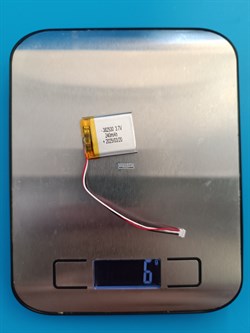 Аккумулятор 3.7v 240mAh 3 pin 3 провода + разъем (фишка) коннектор 382530 Li-Pol универсальная аккумуляторная батарея 3.8x25x30 - фото 186896