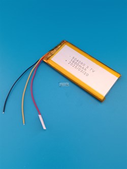 Аккумулятор 3.7v 1600mAh 3 pin 3 провода 504080 Li-Pol универсальная аккумуляторная батарея 5x40x80 - фото 187036