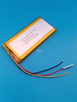 Аккумулятор 3.7v 1600mAh 3 pin 3 провода 504080 Li-Pol универсальная аккумуляторная батарея 5x40x80 - фото 187040