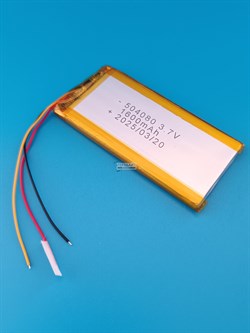 Аккумулятор 3.7v 1600mAh 3 pin 3 провода 504080 Li-Pol универсальная аккумуляторная батарея 5x40x80 - фото 187043