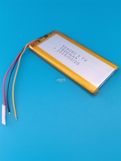 Аккумулятор 3.7v 1600mAh 3 pin 3 провода 504080 Li-Pol универсальная аккумуляторная батарея 5x40x80 - фото 187044