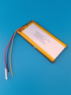Аккумулятор 3.7v 1600mAh 3 pin 3 провода 504080 Li-Pol универсальная аккумуляторная батарея 5x40x80 - фото 187045