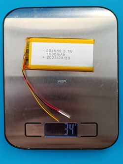 Аккумулятор 3.7v 1600mAh 3 pin 3 провода 504080 Li-Pol универсальная аккумуляторная батарея 5x40x80 - фото 187047