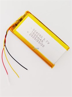 Аккумулятор 3.7v 1600mAh 3 pin 3 провода 504080 Li-Pol универсальная аккумуляторная батарея 5x40x80 - фото 187051