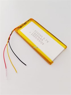 Аккумулятор 3.7v 1600mAh 3 pin 3 провода 504080 Li-Pol универсальная аккумуляторная батарея 5x40x80 - фото 187052
