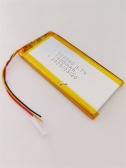 Аккумулятор 3.7v 1600mAh 3 pin 3 провода 504080 Li-Pol универсальная аккумуляторная батарея 5x40x80 - фото 187053