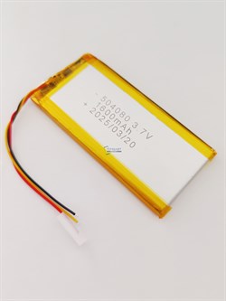 Аккумулятор 3.7v 1600mAh 3 pin 3 провода 504080 Li-Pol универсальная аккумуляторная батарея 5x40x80 - фото 187054