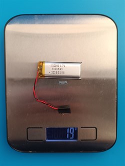 Аккумулятор 3.7v 1000mAh 2 pin 2 провода 102050 Li-Pol универсальная аккумуляторная батарея 10x20x50 - фото 187166