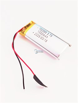 Аккумулятор 3.7v 1000mAh 2 pin 2 провода 102050 Li-Pol универсальная аккумуляторная батарея 10x20x50 - фото 187178
