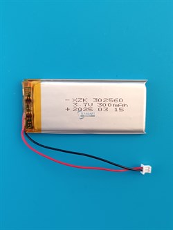 Аккумулятор 3.7v 300mAh 2 pin 2 провода 302560 Li-Pol универсальная аккумуляторная батарея 3x25х60 - фото 187205