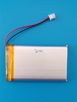 Аккумулятор 3.7v 5000mAh 2 pin 2 провода + разъем фишка (коннектор) 105080 Li-Pol универсальная аккумуляторная батарея 10x50x80 - фото 187228
