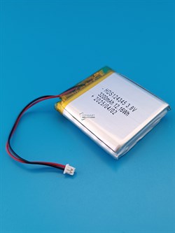 Аккумулятор 3.7v 3200mAh 2 pin 2 провода + разъем фишка (коннектор) 124345 Li-Pol универсальная аккумуляторная батарея 12x43х45 - фото 187497