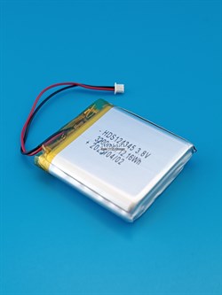 Аккумулятор 3.7v 3200mAh 2 pin 2 провода + разъем фишка (коннектор) 124345 Li-Pol универсальная аккумуляторная батарея 12x43х45 - фото 187499