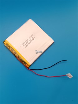 Аккумулятор 3.7v 2400mAh 2 pin 2 провода 407175 Li-Pol универсальная аккумуляторная батарея 4x71х75 - фото 187577