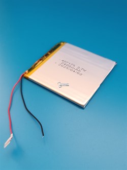 Аккумулятор 3.7v 2400mAh 2 pin 2 провода 407175 Li-Pol универсальная аккумуляторная батарея 4x71х75 - фото 187578