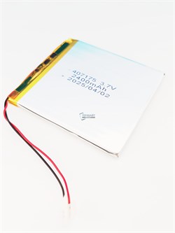 Аккумулятор 3.7v 2400mAh 2 pin 2 провода 407175 Li-Pol универсальная аккумуляторная батарея 4x71х75 - фото 187585